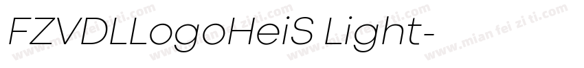 FZVDLLogoHeiS Light字体转换